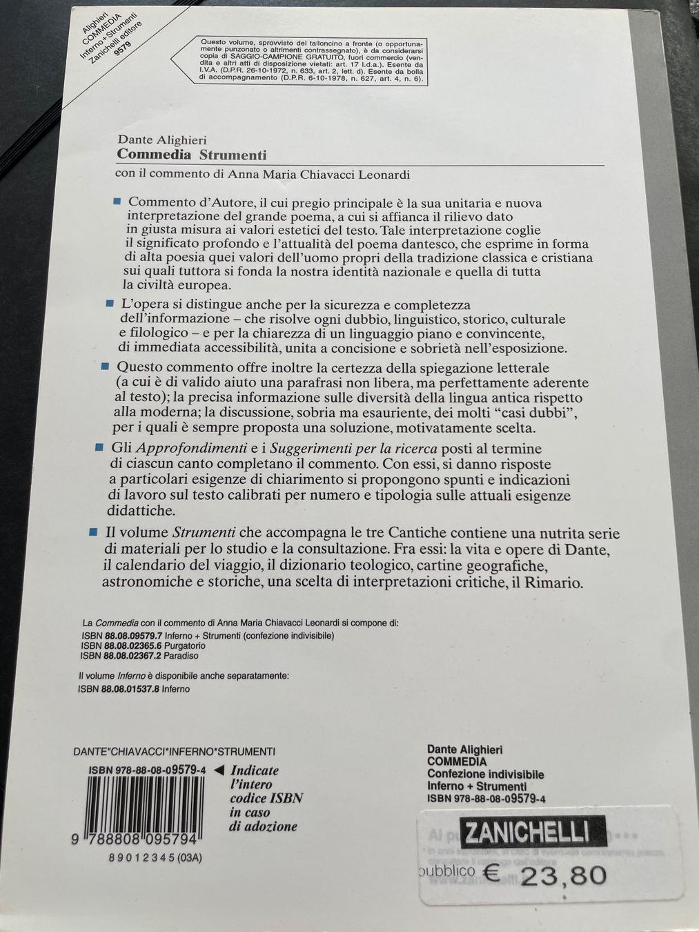 Libri: Strumenti per leggere la Divina Commedia, Chiavacci – Usato da Minusio venduto da jas_ry5h 1