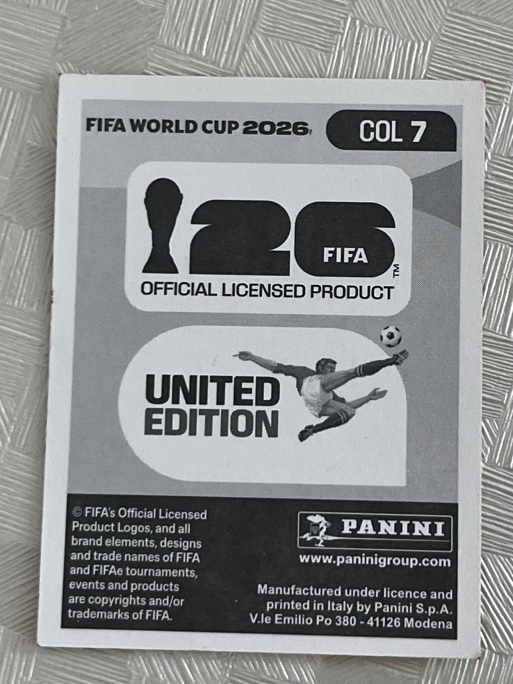 Panini Carte collezionabili: Panini Fifa World Cup 2026 COL 7 – Usato da Winterthur venduto da Numero1 1