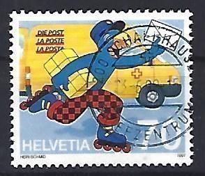 Tutti i francobolli: 1997 - Globi bei der Post / Briefträger – Usato da Schaffhausen venduto da poststamp