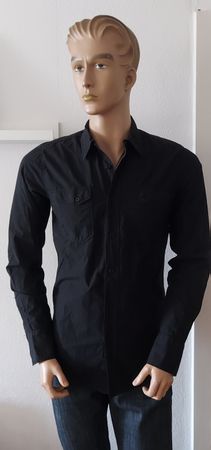 Neues Nudie Jeans Co. Herren Hemd, Gr. S, Schwarz