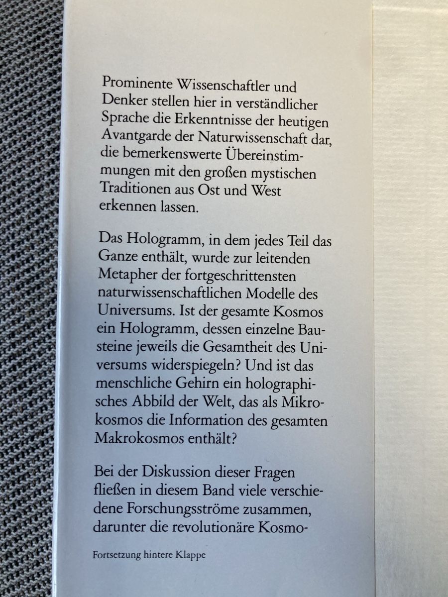 Libri: Das holographische Weltbild - David Bohm – Usato da Brenzikofen venduto da Martha_V 2