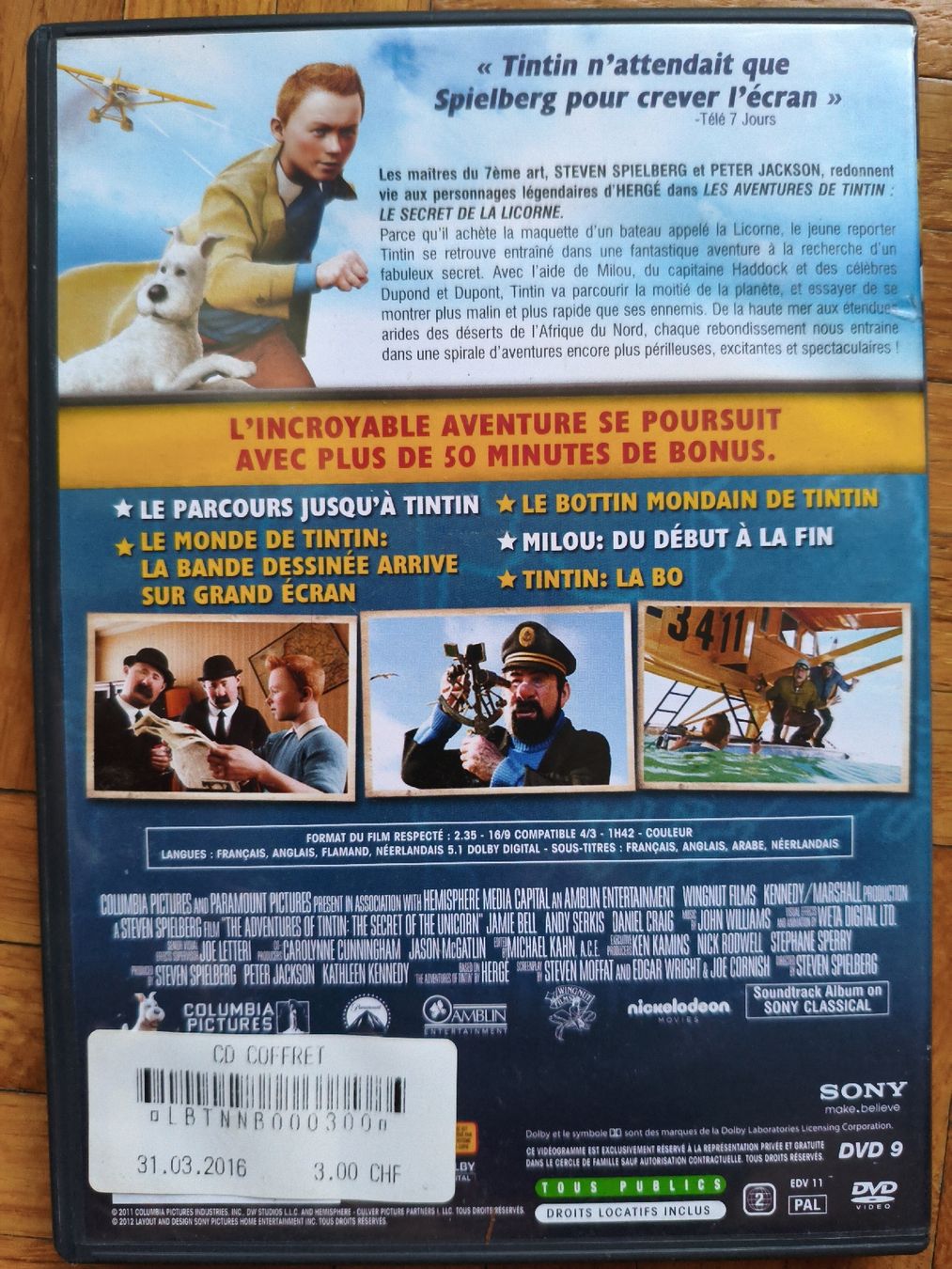 Tous les DVDs: Tintin – D'occasion à Renens VD par kollar7 1