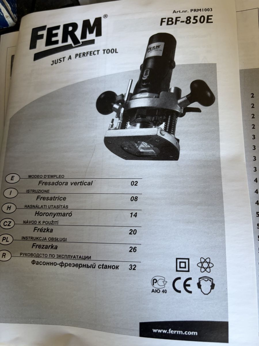 Tutte le macchine: défonceuse Ferm FBF-850E – Usato da Echallens venduto da JAR69 3