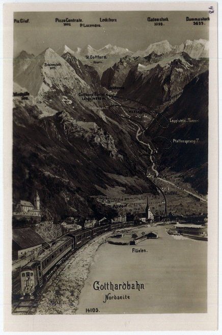 Cartoline postali: E 32 GOTTHARDBAHN NORDSEITE Panoramakarte – Nuovo (secondo la descrizione) da Fribourg venduto da philafri