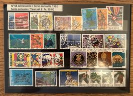 Serie annuale francobolli Svizzera 1992 da collezione