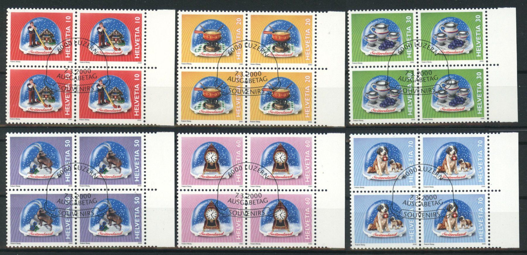 Tutti i francobolli: 2000, Dauermarken Souvenirs, ET – Usato da Willisau venduto da Vollstempel