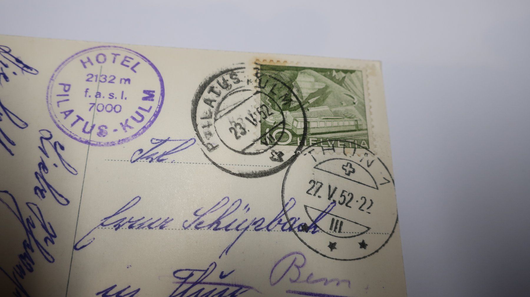 Cartoline postali: Luzern Panorama  1952 – Usato da Cormoret venduto da Pascalll2001 3