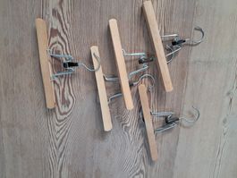 8 Hosenbügel aus Holz, Hosen Kleiderbügel, Top Zustand!