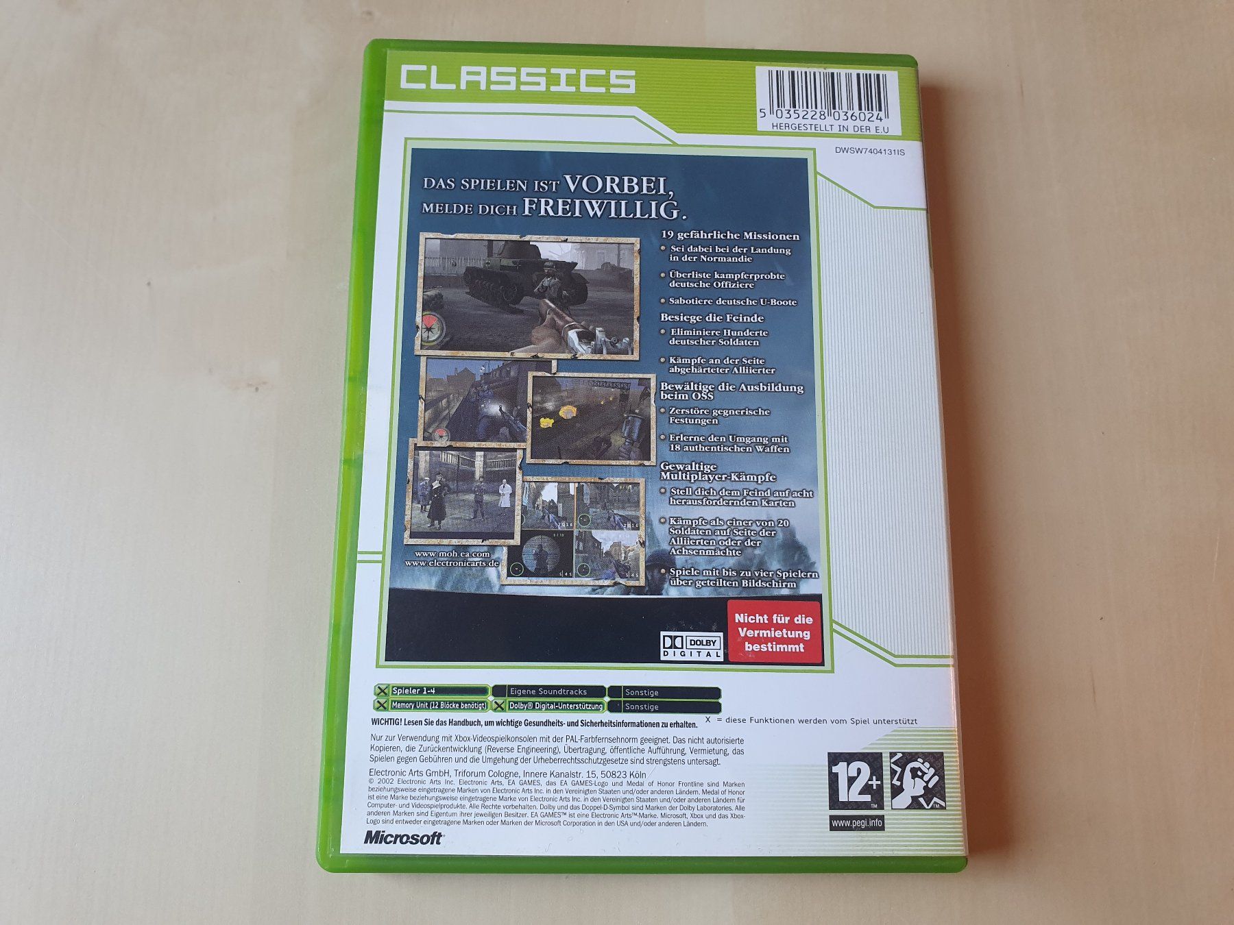 Microsoft Spiele: Medal of Honor Frontline – Gebraucht aus Stansstad von collectorsshop 1
