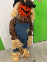 Halloween Scarecrow decoration pumpkin head used condition