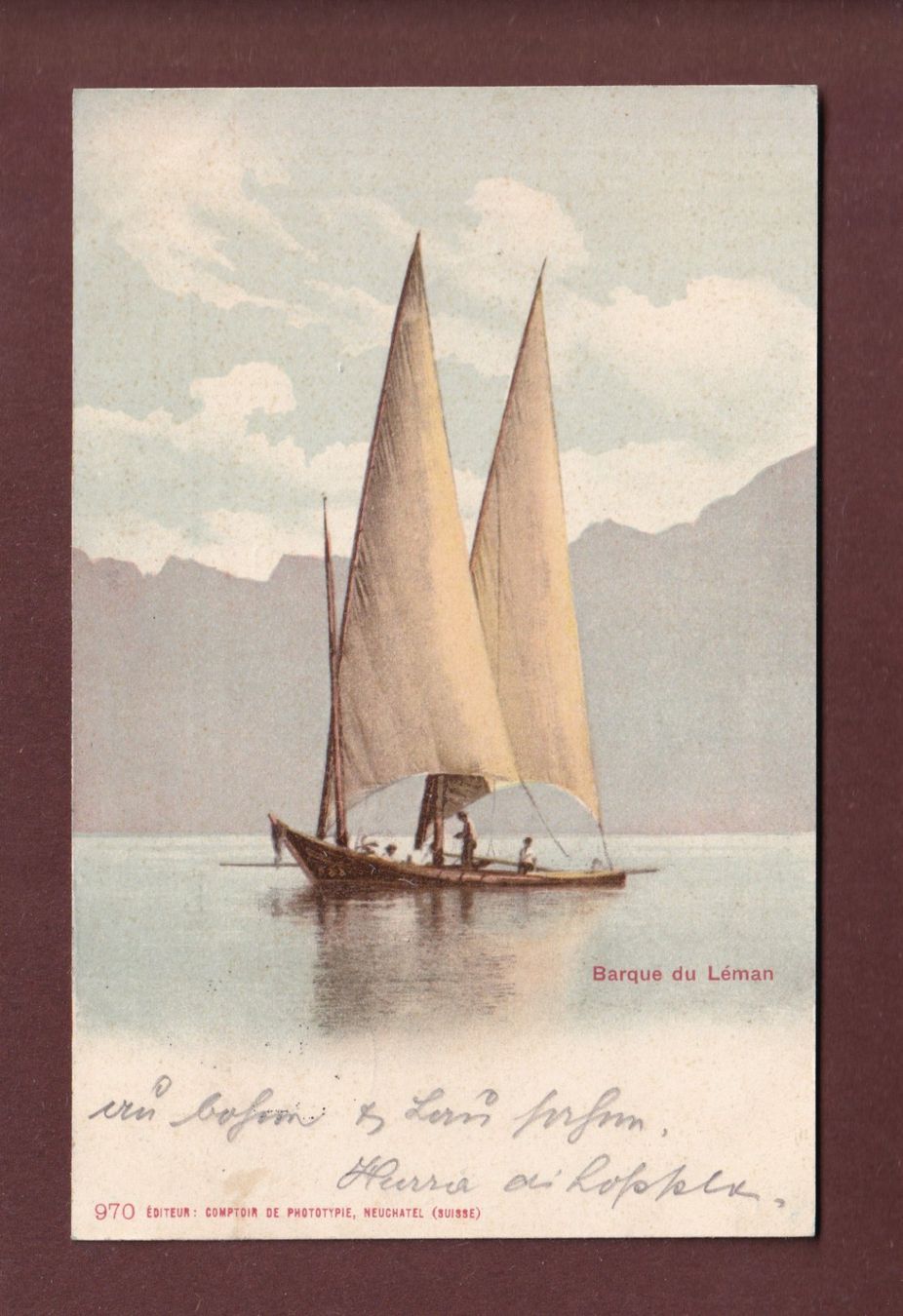 Ansichtskarten: BARQUE DU LEMAN - 1901 CPN – Gebraucht aus Pully von nicecards-shop