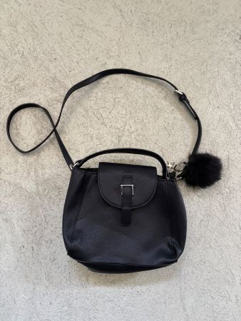 Schwarze Damen Handtasche mit Riemen
