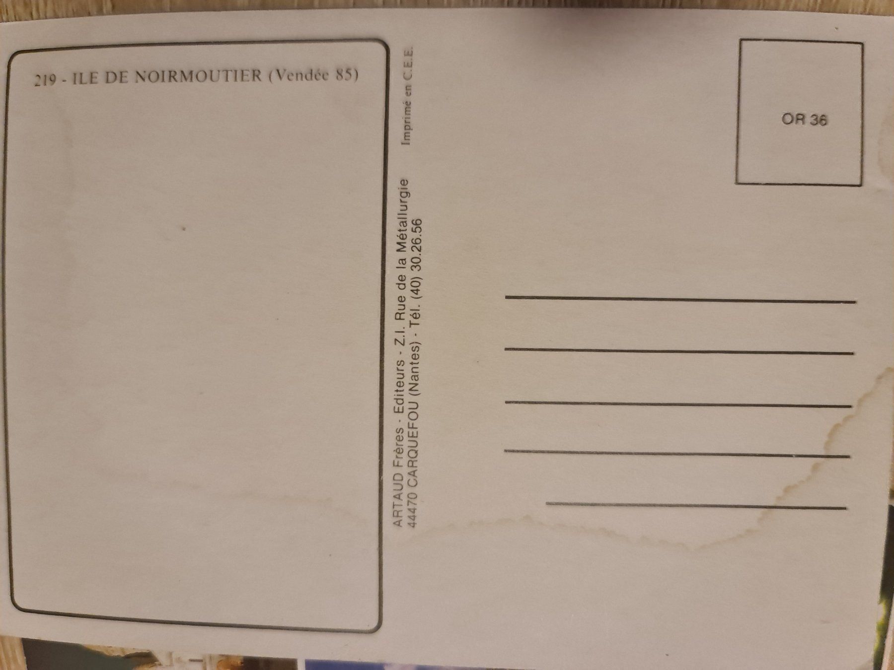 Cartoline postali: Ansichtskarte Ile de Noirmoutier – Nuovo (secondo la descrizione) da Dintikon venduto da Vexi 1