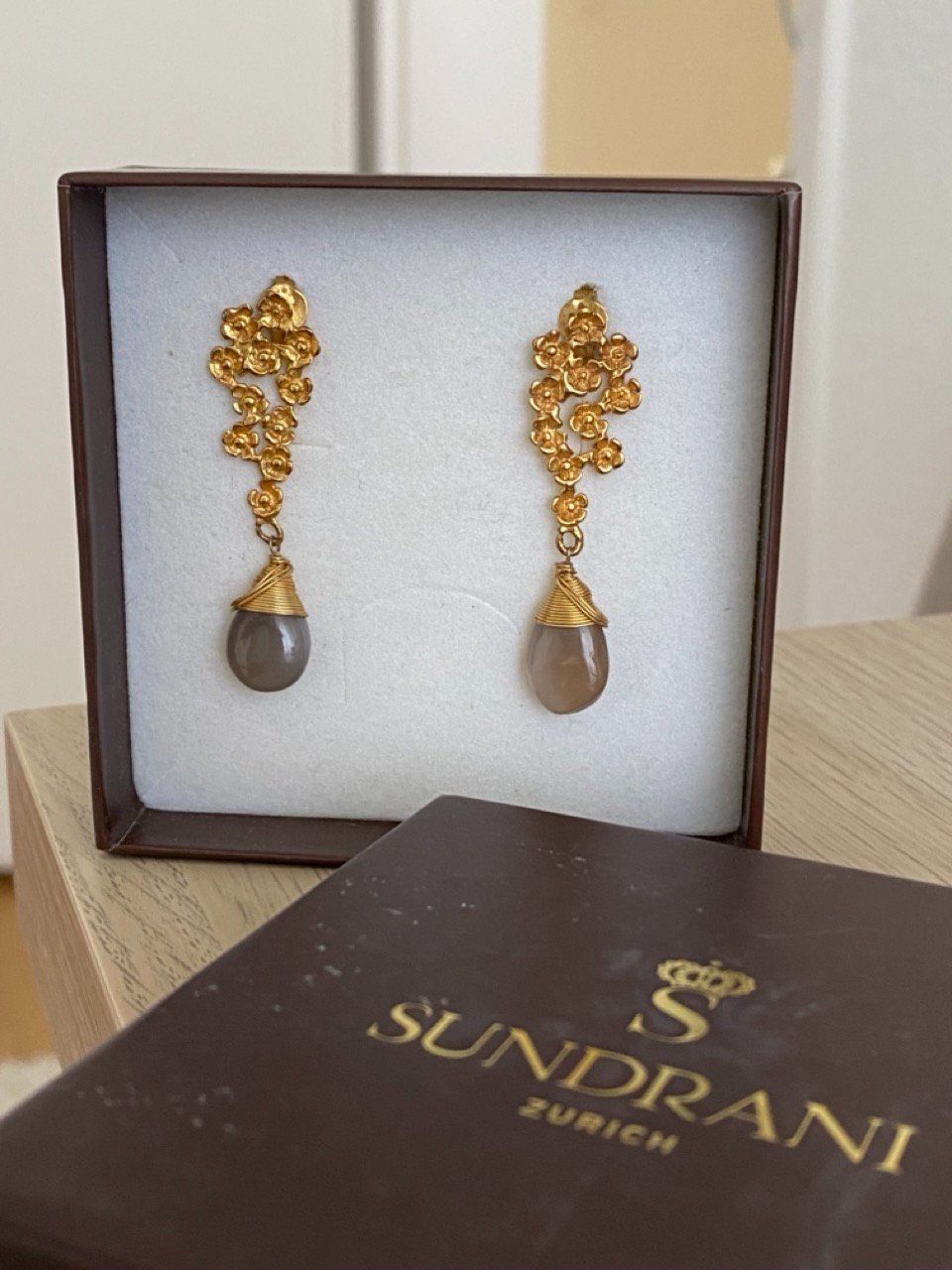 Orecchini pendenti & Orecchini a lobo: Ohrringe Gold mit Rauchquarz – Usato da Zumikon venduto da Frauenecke