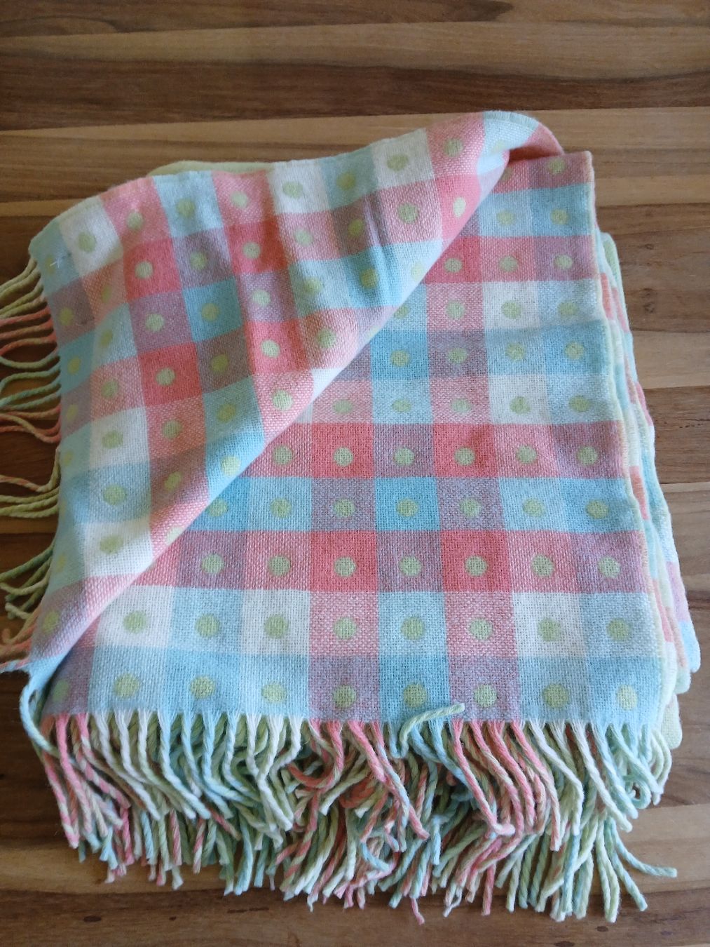 Lana: Foxford Lambswool Blanket Pastel Dots Check Reversible New – Nuovo e nell'imballaggio originale da Dübendorf venduto da LoRi-2026 6