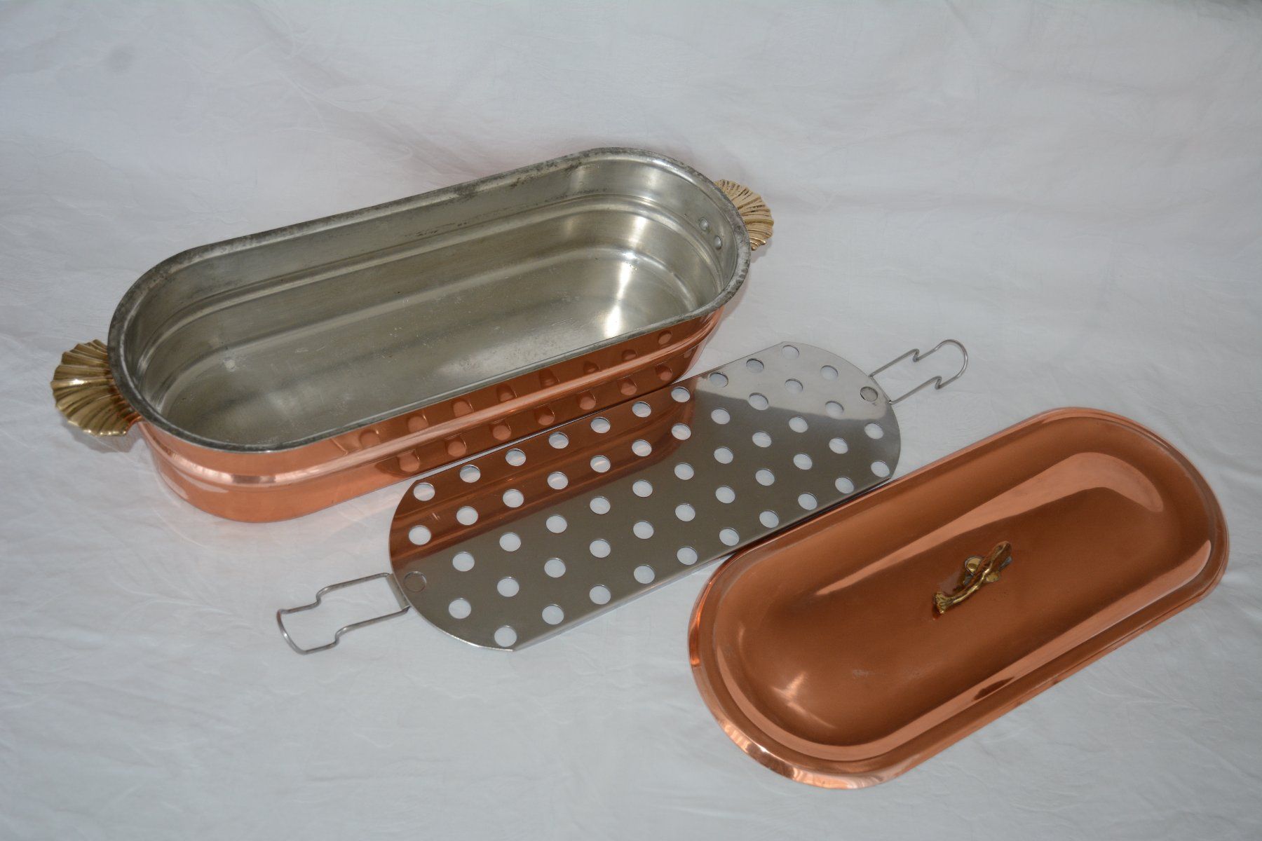 Pentole: Ovaler Kupfer-Fischtopf – Usato da Ehrendingen venduto da draught80 2