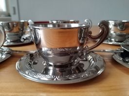 8 orientalische Edelstahl Espresso-/Teetassen inkl. Löffeli