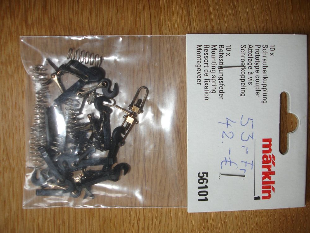 Märklin 56101 Schraubenkupplungen Spur 1 - 10 Stück Nachrüstset Modellbahn