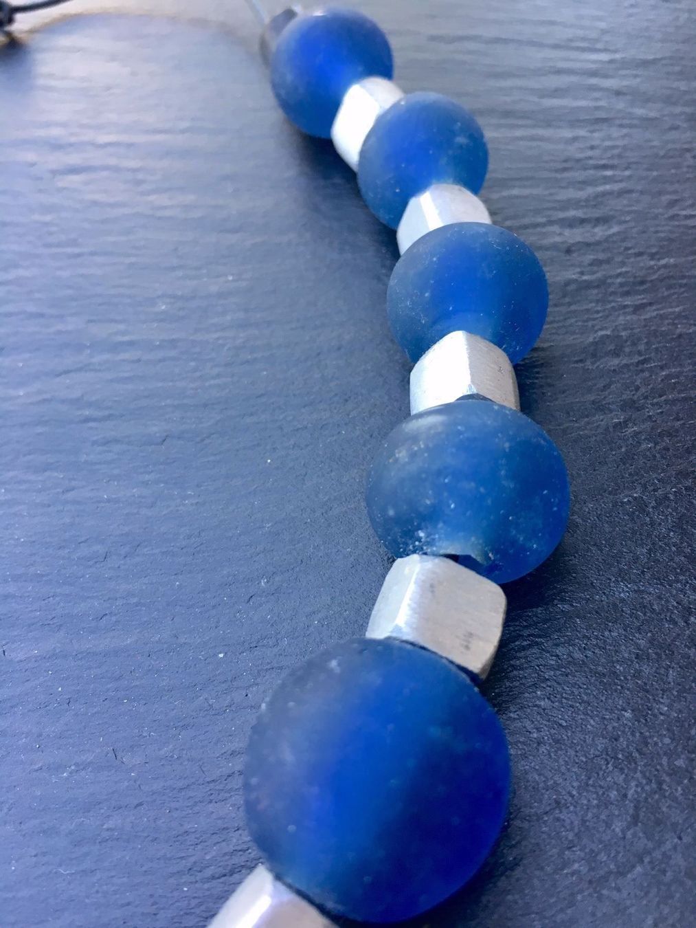 Catenine: Collier fantaisie bleu – Usato da Veyrier venduto da Leilazizou 3