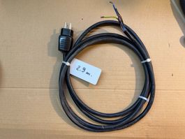 Câble d'alimentation 2.9m avec fiche Schuko noir