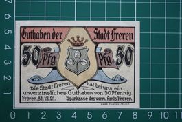 currency voucher germany freren 50 pfennig 1921