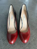 GUESS High Heels Lackleder Rotschwarz-Verlauf, Gr. 40 – Hot!