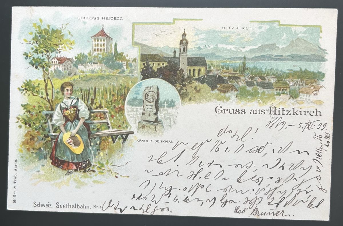 Cartoline postali: Gruss aus Hitzkirch Litho  – Usato da Horw venduto da Tellbub