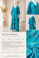 TURQUOISE TIE DYE KAFTAN Effortless Resort Elegance