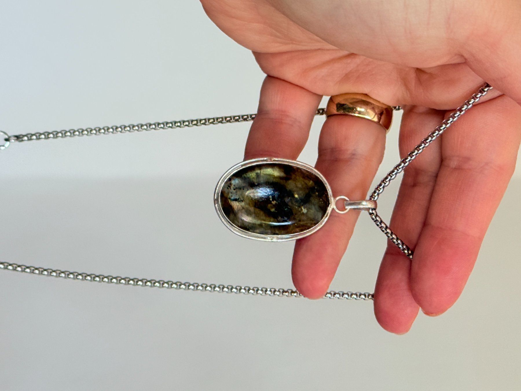Ketten: Collier Labradorite , bijou chic et tendance ! – Neu und originalverpackt aus Genève von AWWA 6