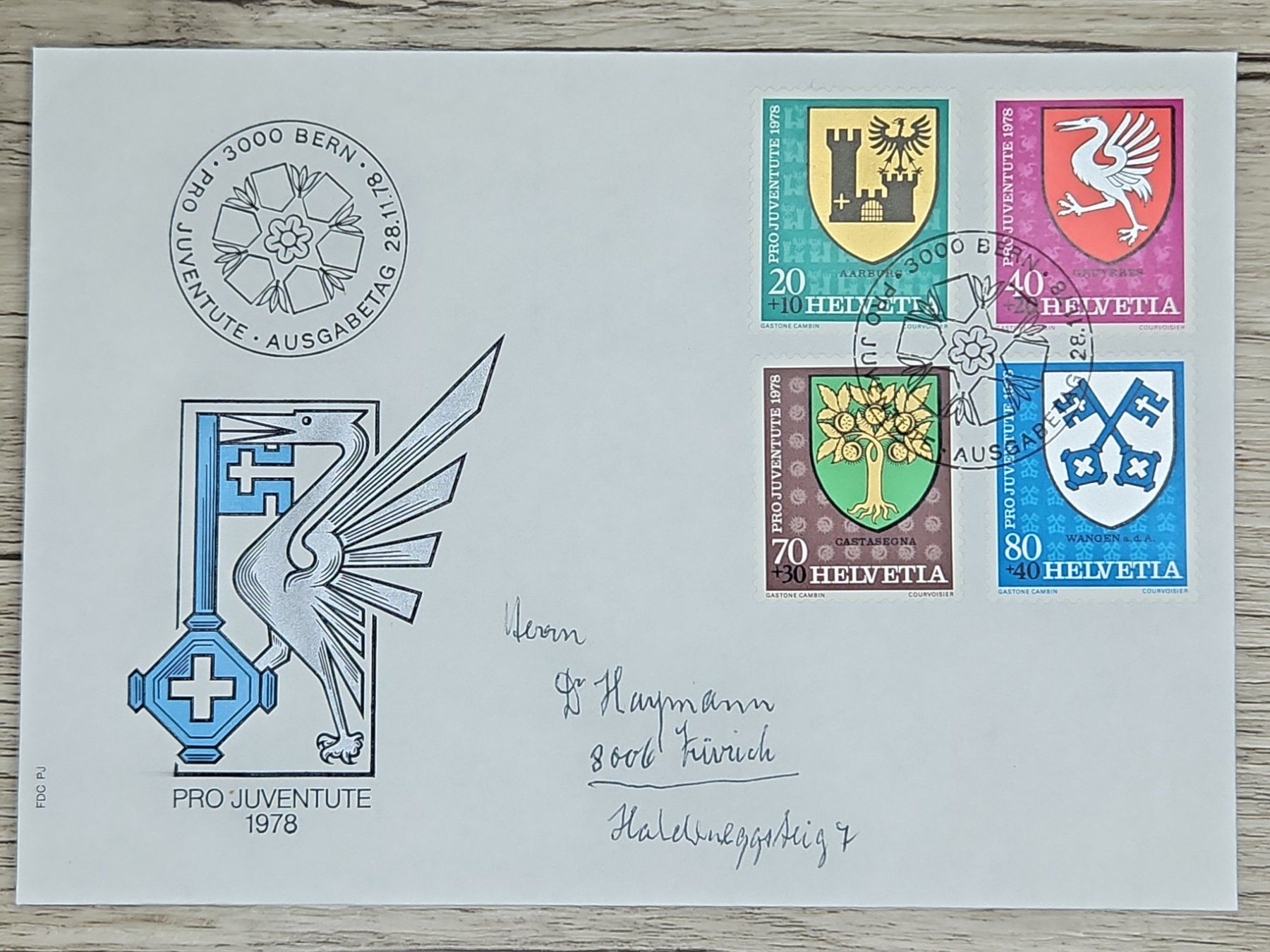 Tutti i francobolli: CL02 Enveloppe + Timbre Suisse 1978 – Usato da Cousset venduto da Patrick_Collections