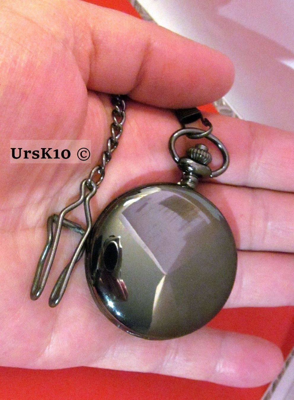 Orologi: Taschenuhr mit Springdeckel, hochglänzend inkl. Kette – Nuovo e nell'imballaggio originale da St. Margarethen TG venduto da ursk10 1