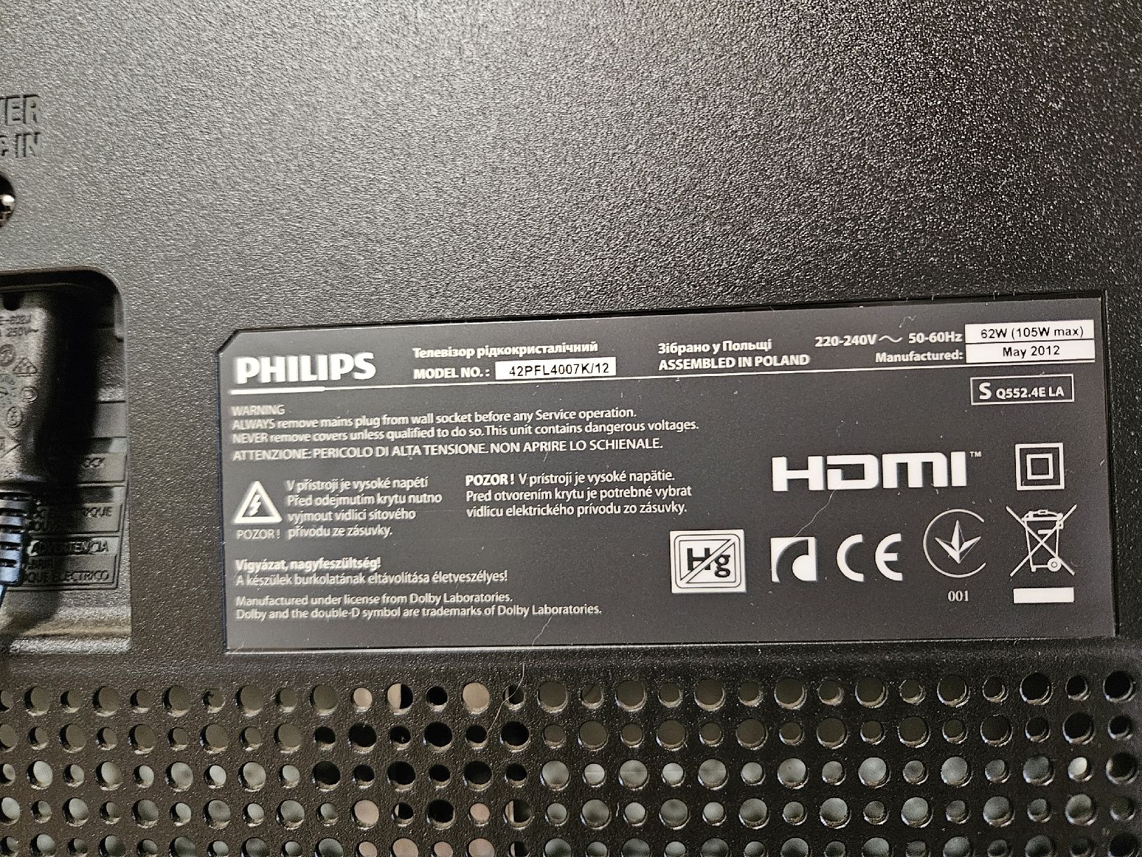 Televisori: Philips Fernseher 42 Zoll – Usato da Jona venduto da vik_j6r6 7