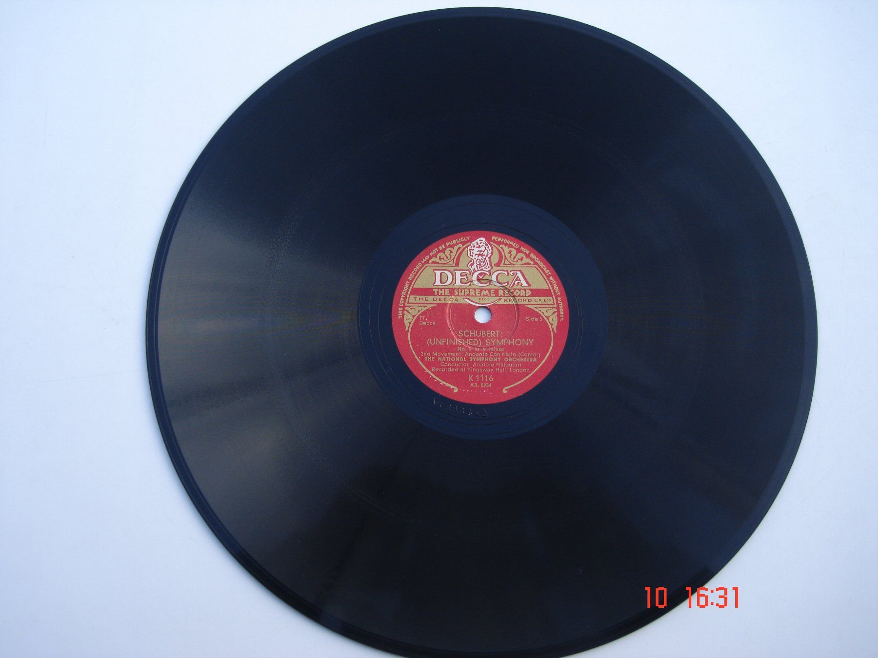 Dischi in vinile: Schellackplatten Schubert Symphony Nr.8 h-Moll Unvollendete – Usato da Aeschi SO venduto da abi1951 5