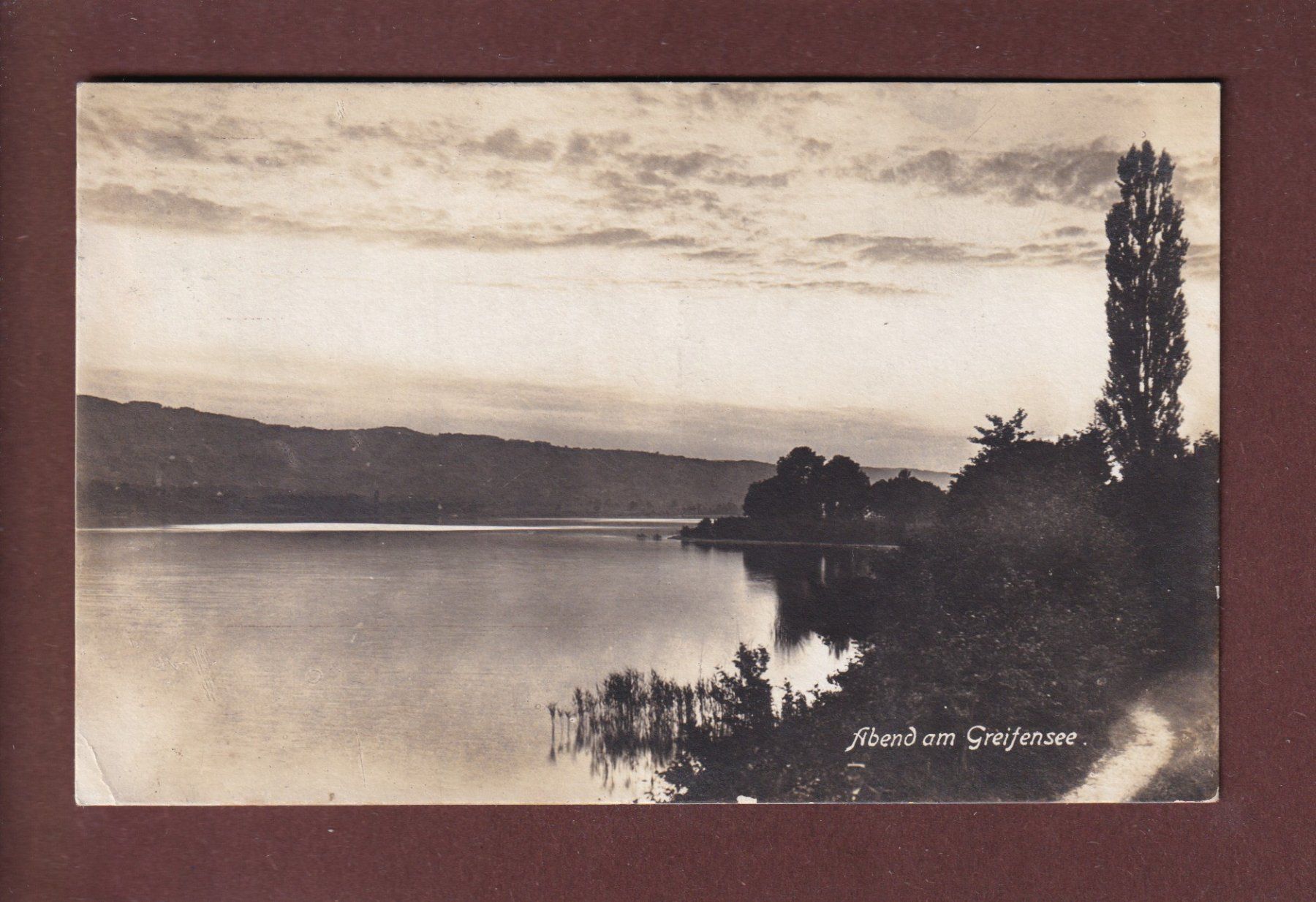 Cartoline postali: Abend am GREIFENSEE - 1921 – Usato da Pully venduto da nicecards