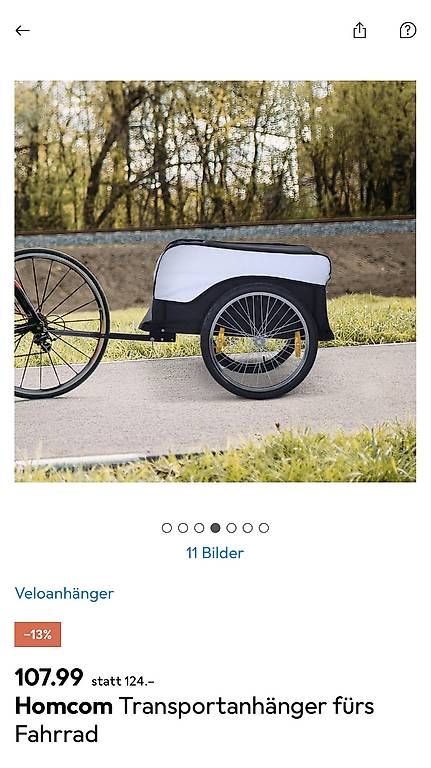 Rimorchi: Veloanhänger, Neuwertig – Usato da Sachseln venduto da AbrahamOW