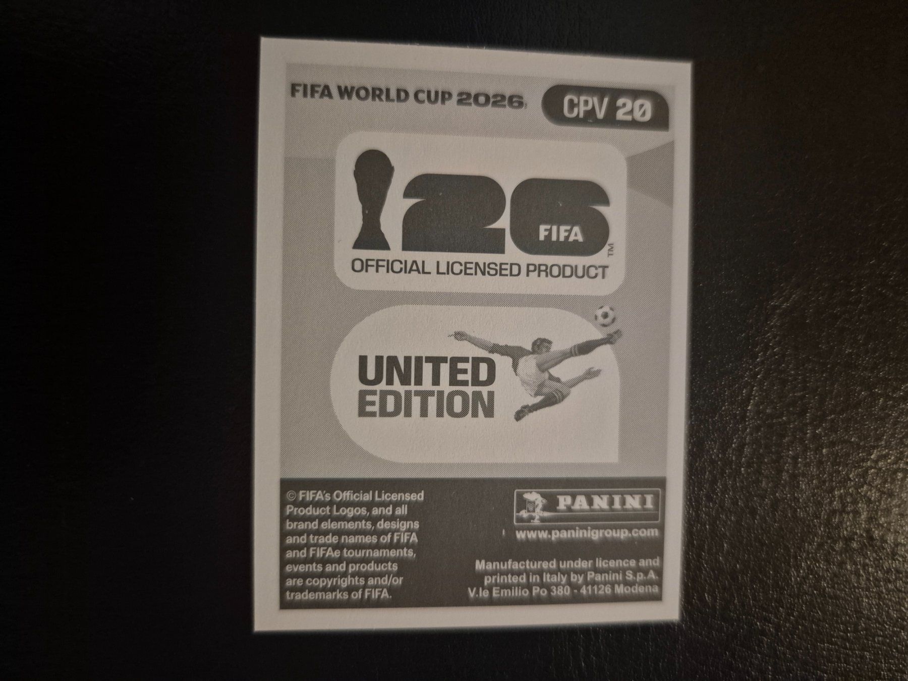 Panini Carte collezionabili: Panini WM 26 CPV 20 – Nuovo (secondo la descrizione) da Rorschacherberg venduto da AJ3108 1