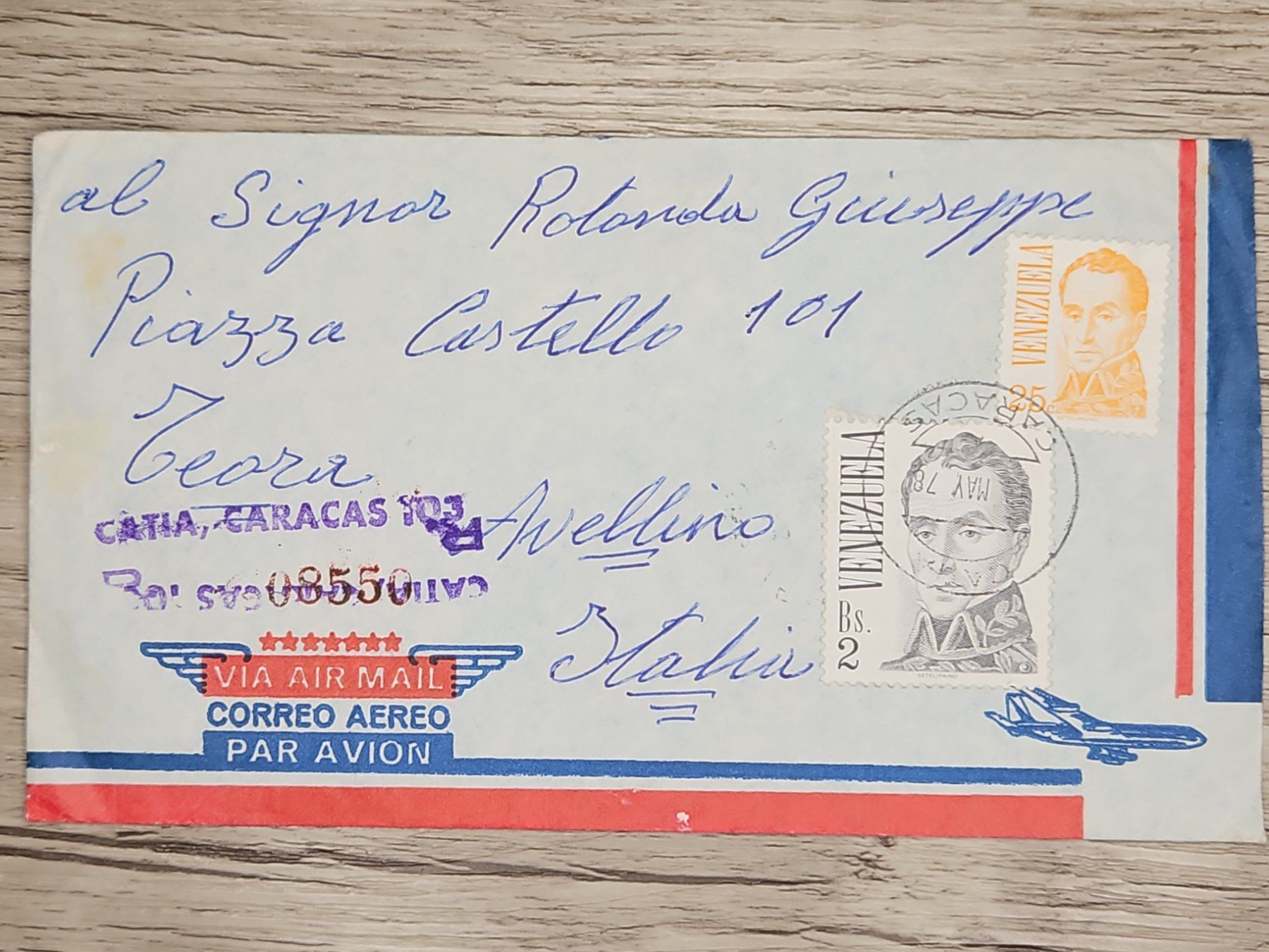 Tutti i francobolli: CL22 Enveloppe + Timbre Venezuela 1978 – Usato da Cousset venduto da Patrick_Collections