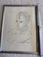 Original Zeichnung, signiert , Kinderportrait
