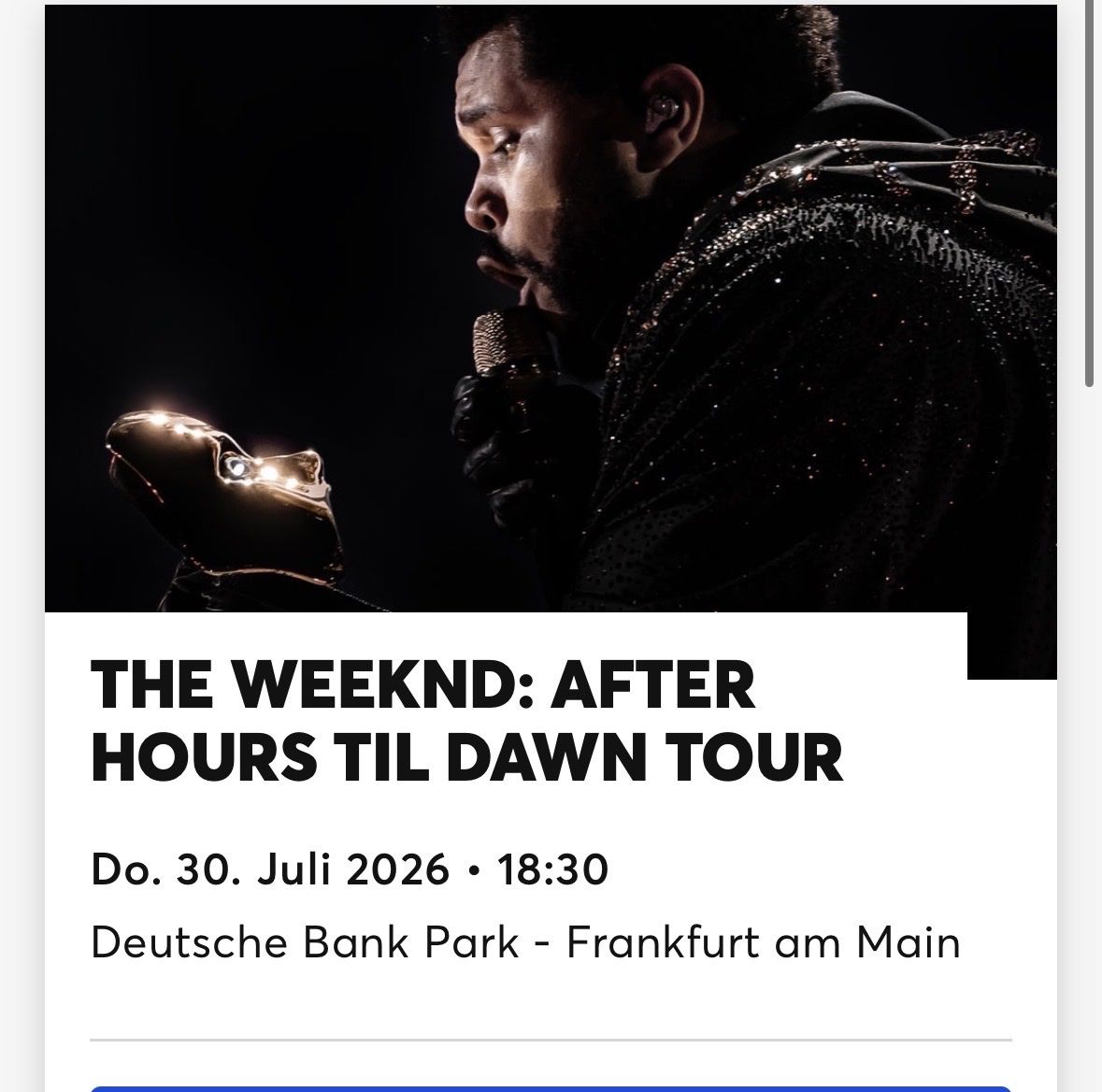 Biglietti: THE WEEKND Tickets – Nuovo e nell'imballaggio originale da St. Gallen. venduto da lol_b72j