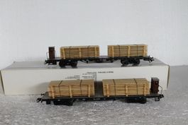 Märklin ÖBB Güterwagen mit Holzladungen