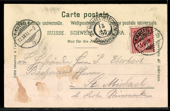Cartes postales: Lithographie Einsiedeln, Kloster Einsiedeln – D'occasion à Berlin par bartko-reher 1