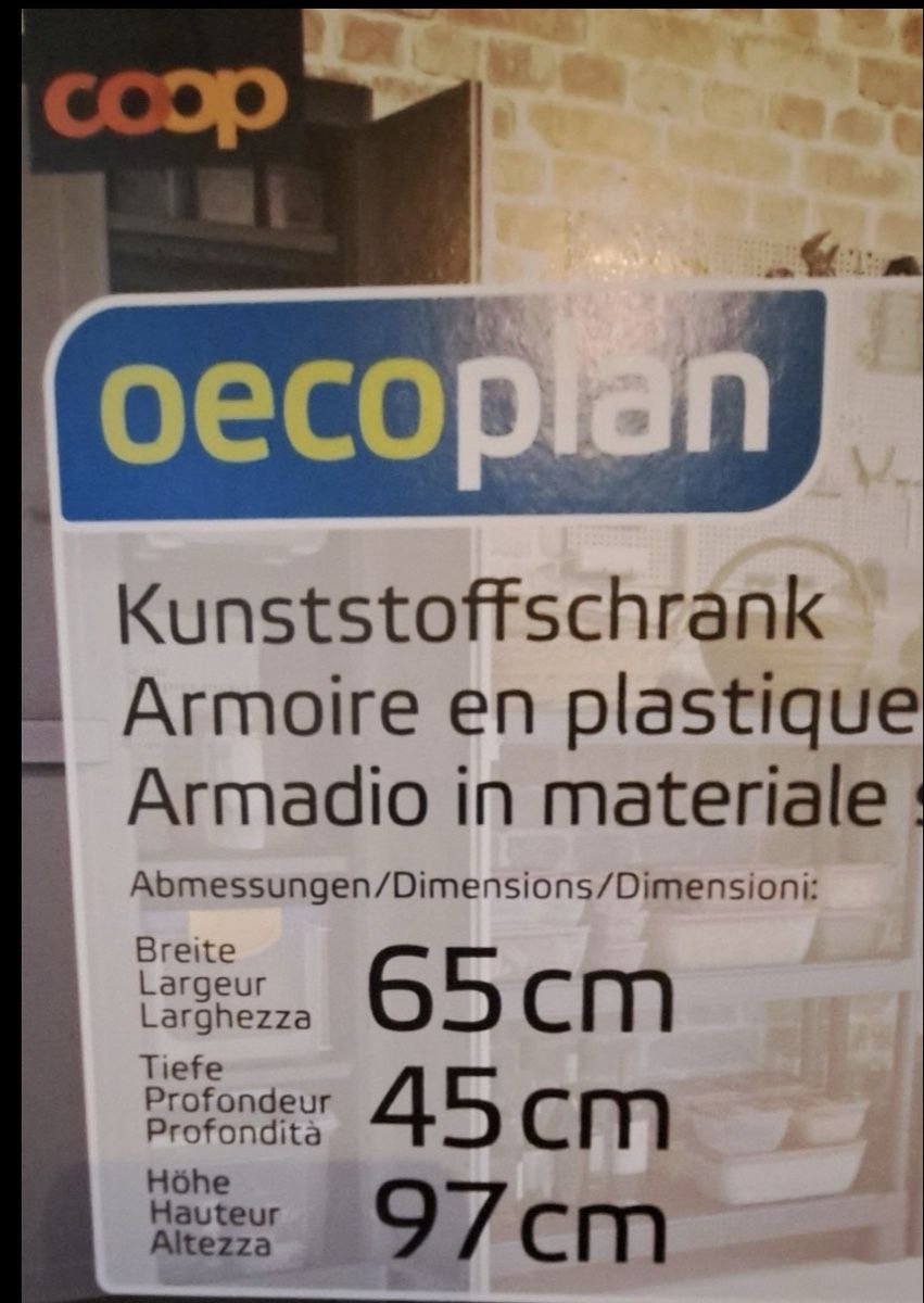Armadi: Oecoplan Kunststoffschrank – Nuovo e nell'imballaggio originale da Frauenfeld venduto da berk39 2