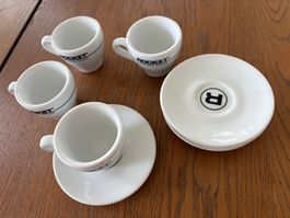 Rocket Espresso Milano Espressotassen mit Untertassen 4stk