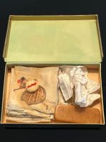 🎭 Coffret Vintage XIXe Italien Baptême & Mouchoirs Rares