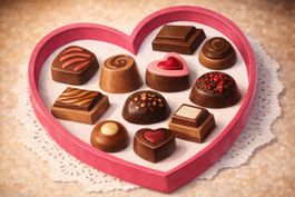 Neues Stanzschablonen-Set Herz mit Praliné NEU