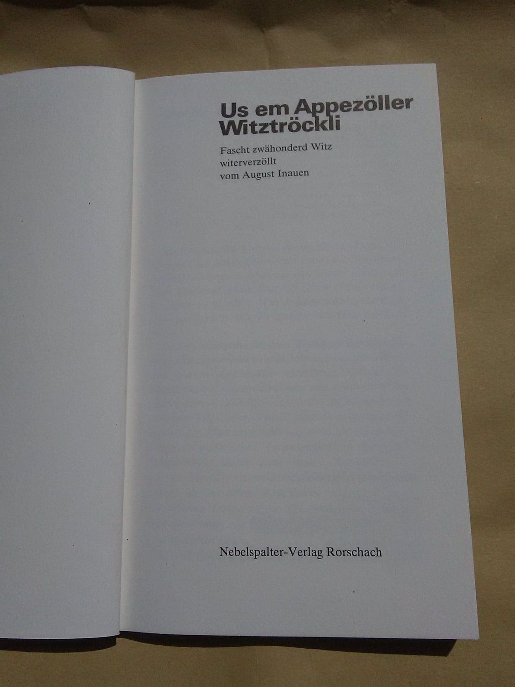 Libri: Us em Appenzöller Witzröckli – Usato da St. Gallen venduto da elkapone 1