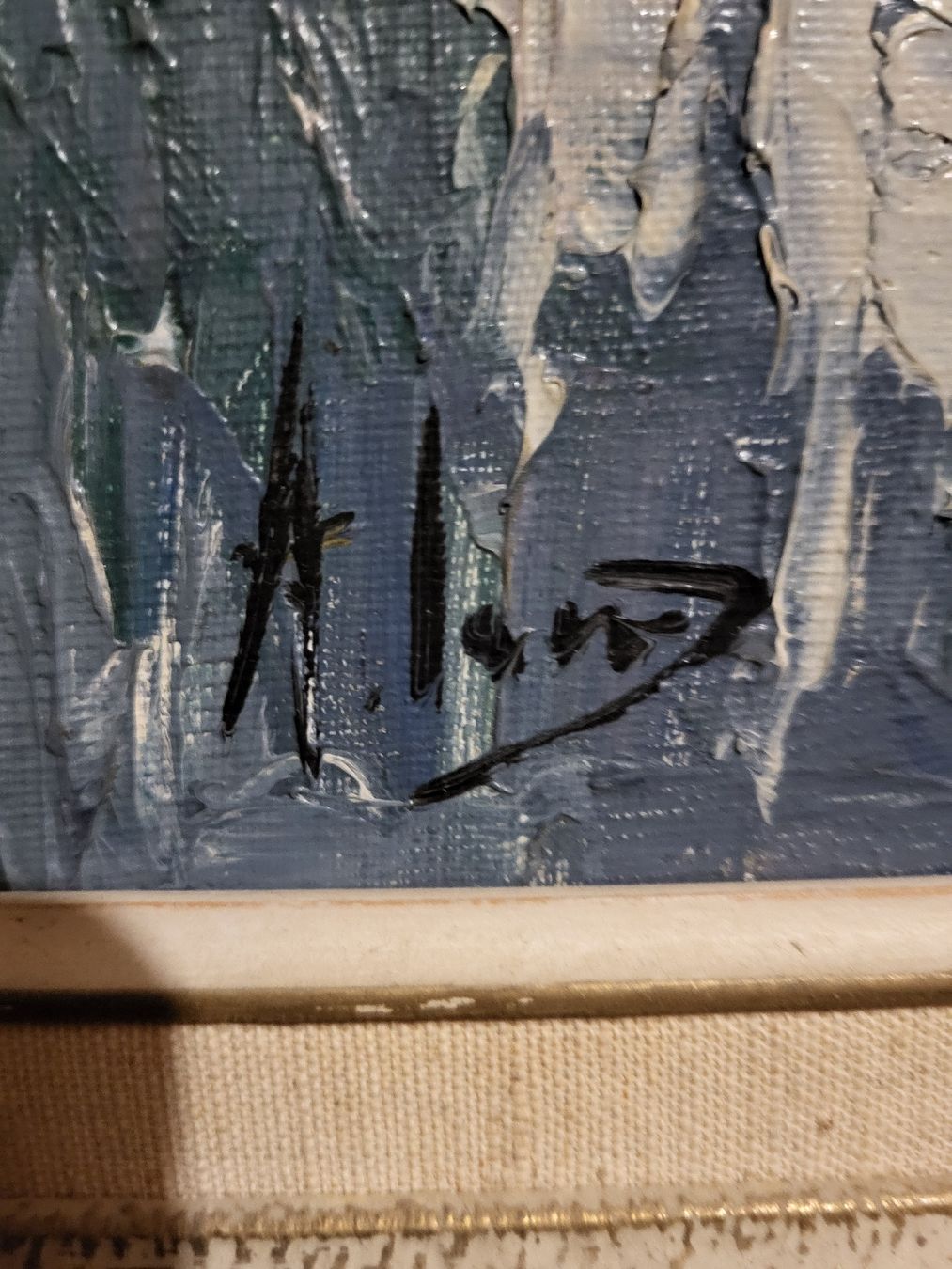 Dipinti: Tableau Cervin depuis la forêt, chalet signé. – Usato da Vevey venduto da oldiz 8
