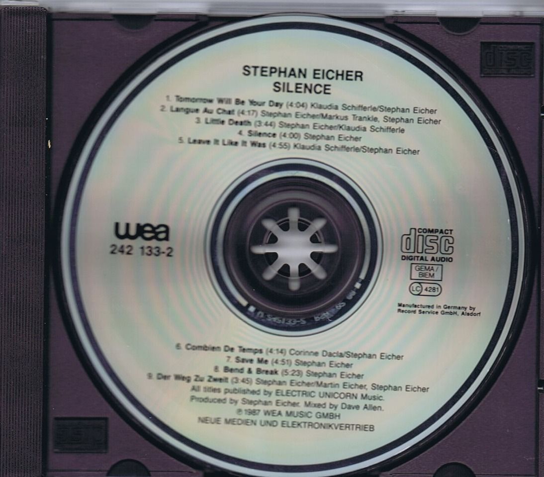 CD: Stephan Eicher / Silence – Usato da Unterengstringen venduto da Lastchance 2