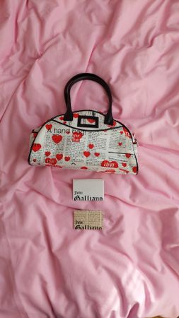 John Galliano Vintage heart newspaper bag (limited edition)