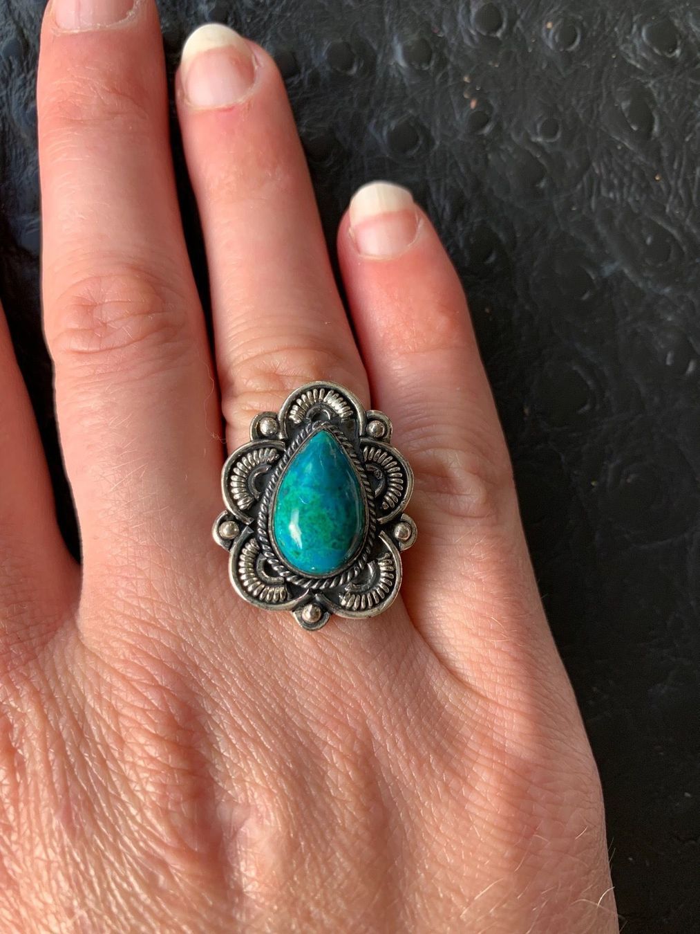 Anelli: Ring Silber mit Chrysokoll – Nuovo (secondo la descrizione) da Birsfelden venduto da Exclusivity 1
